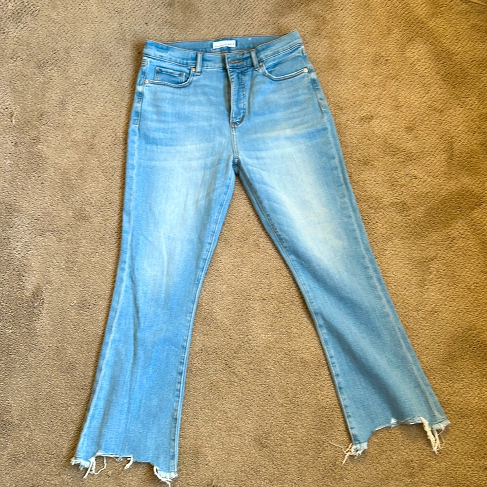 LOFT frayed hem flares